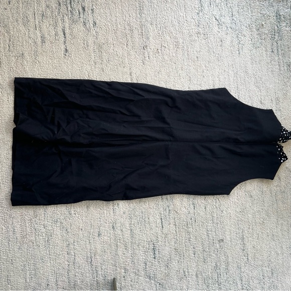 Sara Campbell black knit sheath dress with polka dot neck tie - Picture 5 of 5